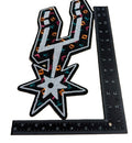 Black-White-Fiesta Spur Design Sequin Iron-on Patch