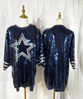 Dem Boyz Blue Sequin Dress