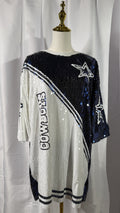 Dem Boyz Blue and White Sequin Dress