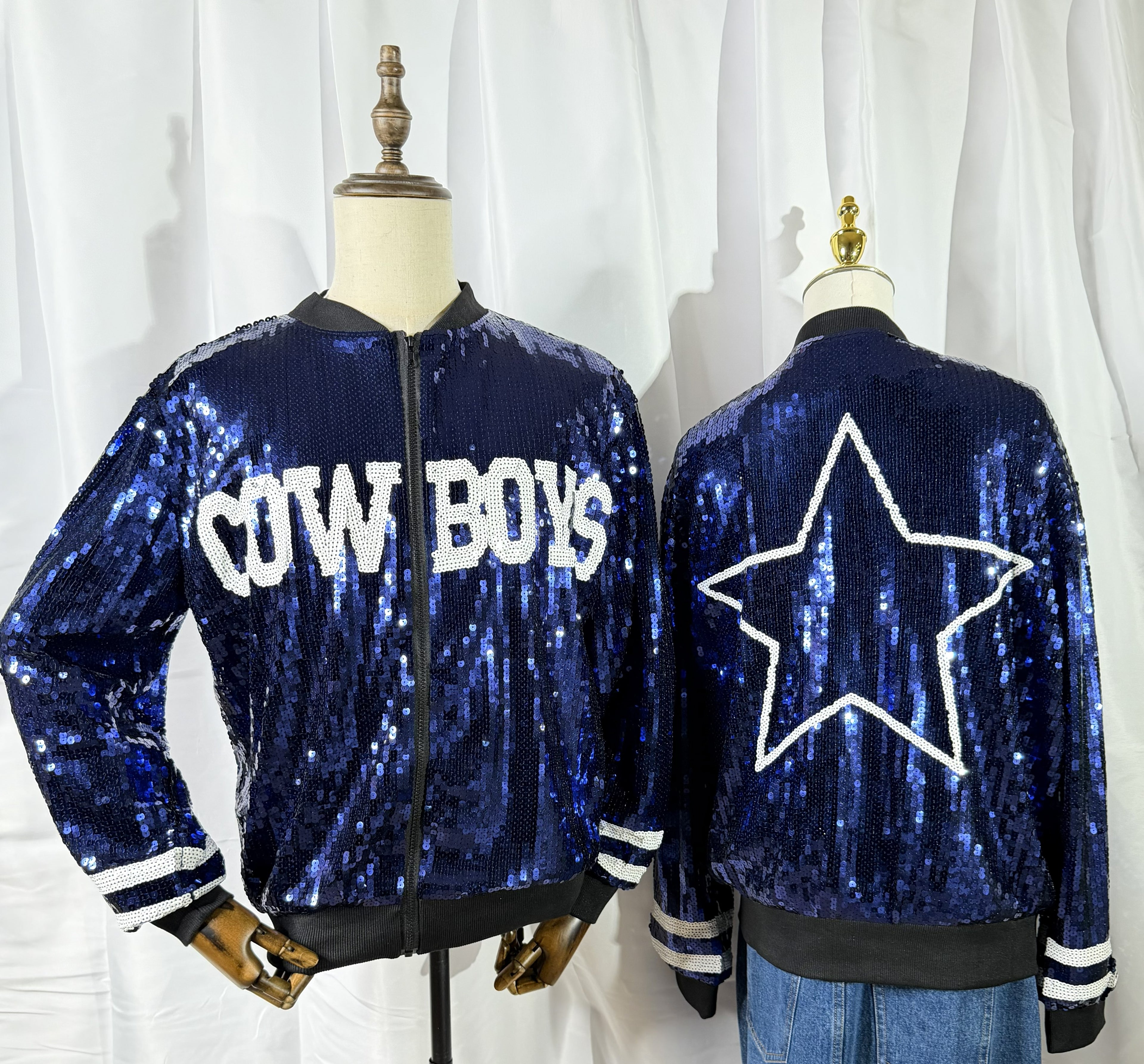 Dem Boyz Zip-up Sequin Jacket