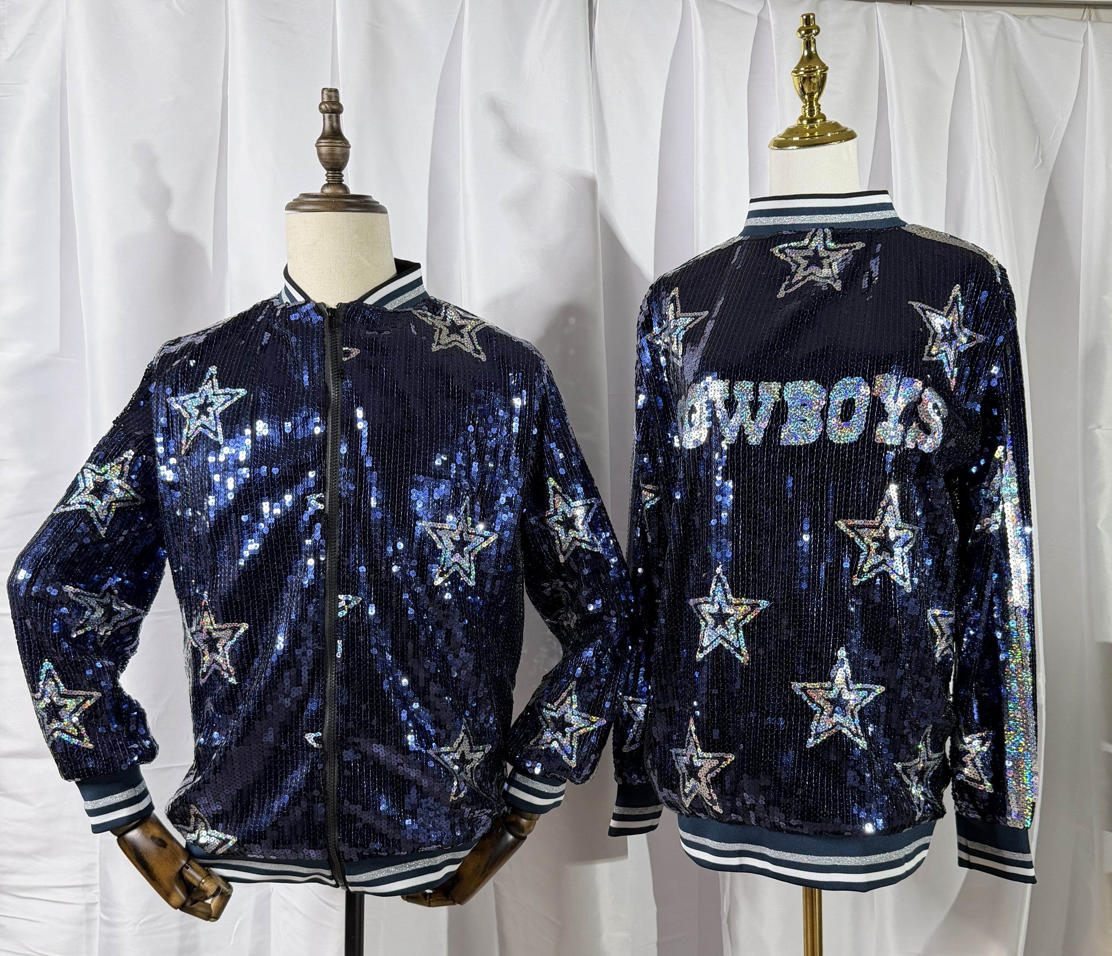 Dem Boyz Stars Zip-up Sequin Jacket