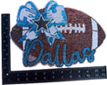 Dem Boyz Football Cheer Bow Sequin Iron-on Patch