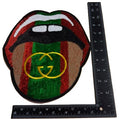 Red-Green- Logo Tongue/Lip Sequin Iron-on Patch