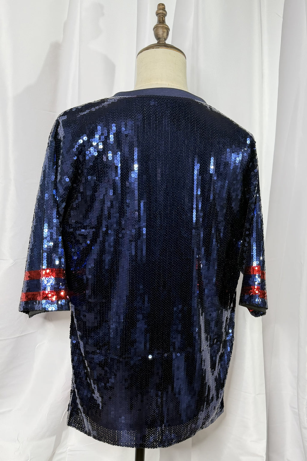 H-Town Blue and Red Sequin Dress