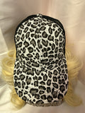 Black & White Leopard Print Snapback Trucker Hat