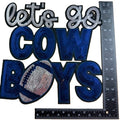 Dem Boyz Let's Go Football Sequin Iron-on Patch