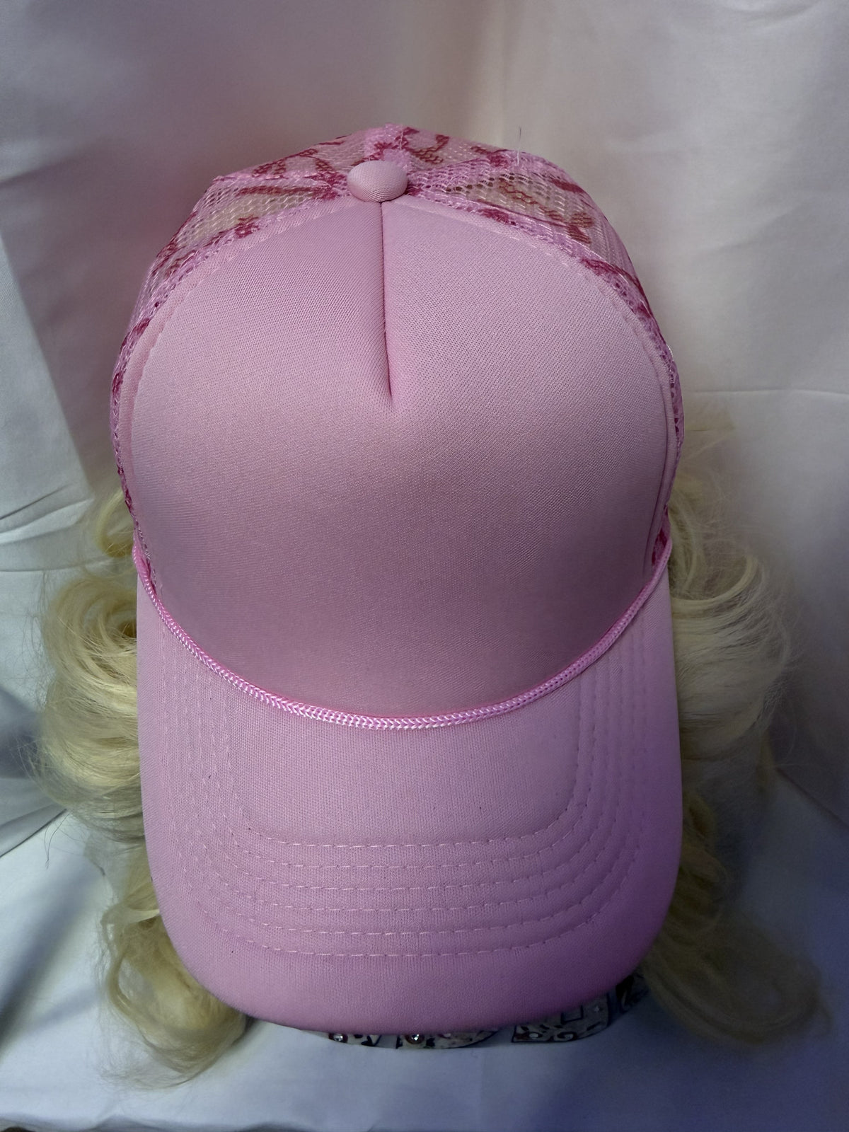 Pink & Hot Pink Bows Mesh Snapback Trucker Hat