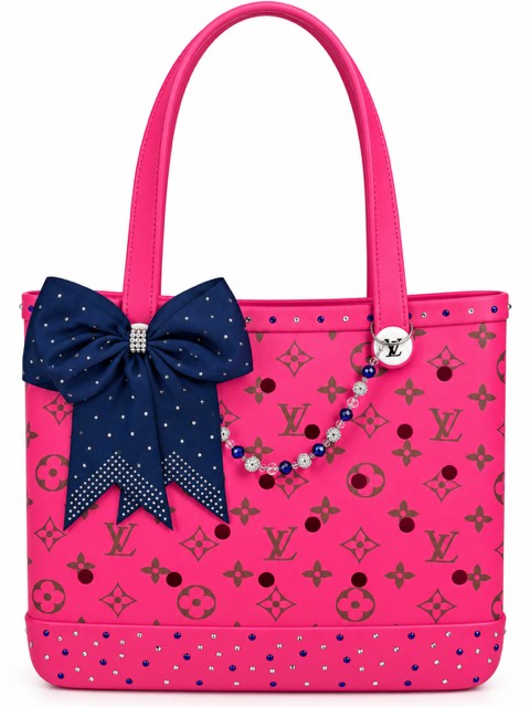 Pink Bling Monogram Bogg Bag (Medium)