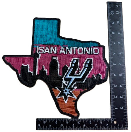 Texas Spur Sequin Iron-on Patch