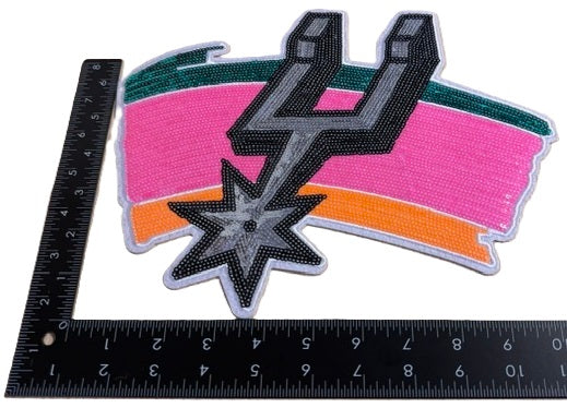 Spur Design Colorful Sequin Iron-on Patch