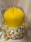 Yellow Camel Confetti Mesh Snapback Trucker Hat